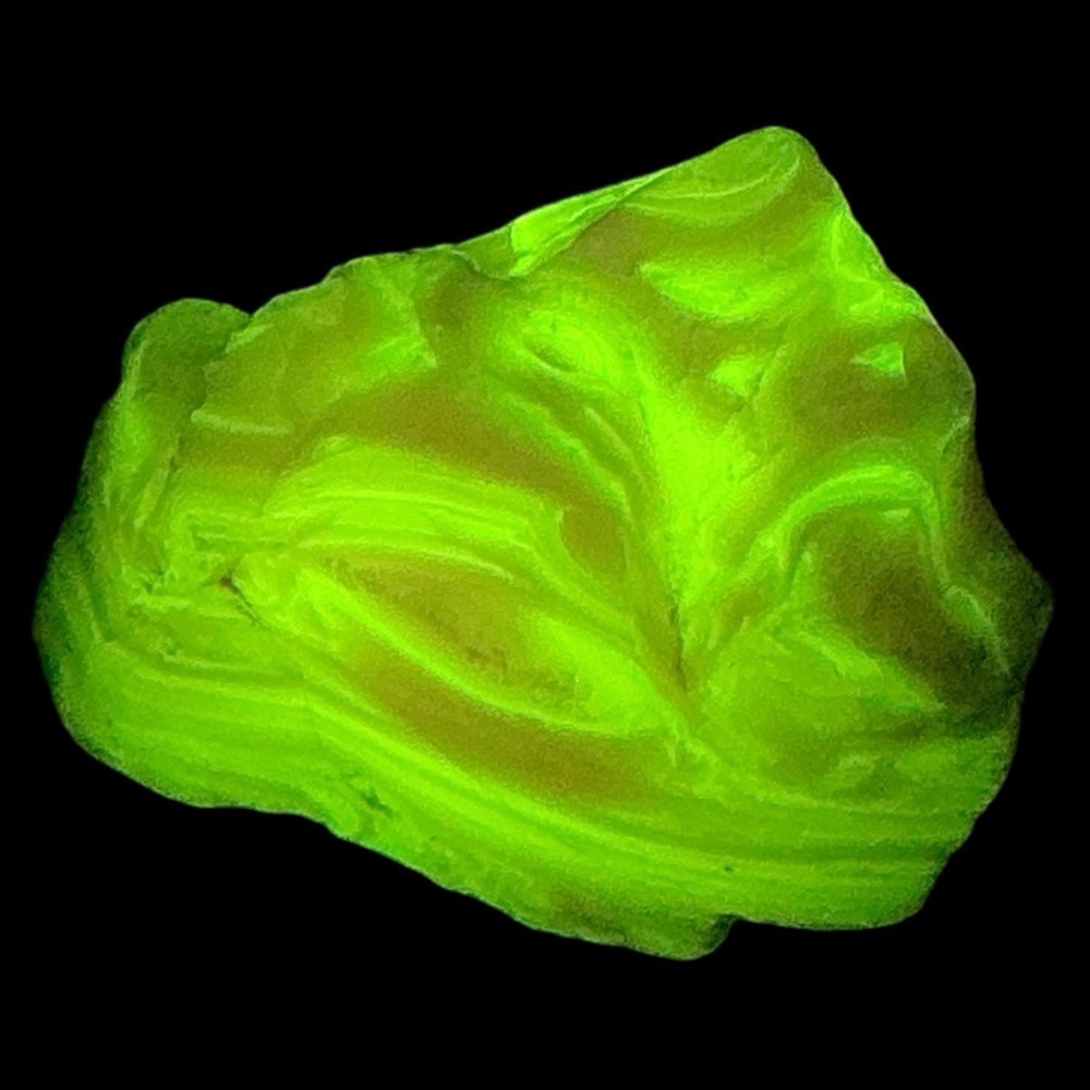 Pink Layered Art Glass Cullet‎ Glowing Manganese Uranium Swirl #6GX51